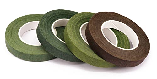 Tiamall 4 Rolls 1/2" Wide Floral Tapes For Bouquet Stem Wrapping And Floral Crafts (4 Color) #TOP3