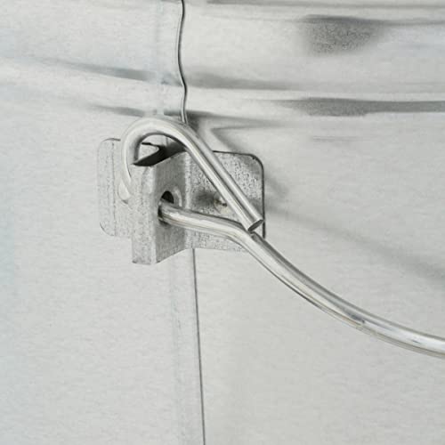 Ubacks Metal Trash Can With Locking Lid, 6 Gallon Galvanized Steel Bucket #TOP5