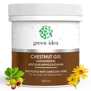 green idea – Rosskastanienmassagegel gegen Krampfadern – Rosskastaniengel und Arnika – Bei Krampfadern und Hämeroiden…