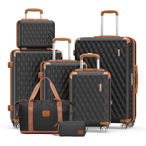 Melalenia Set de Valises, 7 Pièces Ensemble Bagages...