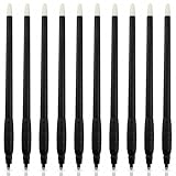 10PCS Disposable Microblading Eyebrow Pen – Nano Blade Tattoo Hand Tool with Pigment Sponge for Precise Brow Shaping (10PCS Black 0.15 18U)