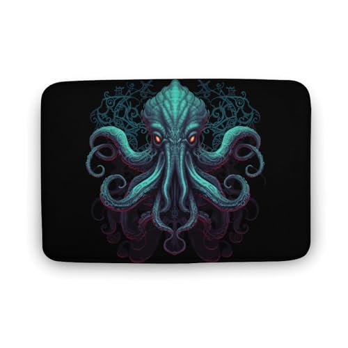 Octopus Coral Velvet Rugs Non-Slip Bathroom Rugs Soft Kitchen Rug Floor Carpet for Home Decor 15.7