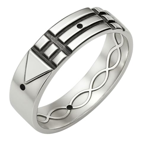 Anillo Atlante Original- Anillo Atlante plata de ley - anillo holograma - anillo plata de ley 925 mujer- hombre 6 mm ancho- Hecho a mano- elige tu medida-