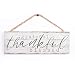P. Graham Dunn Grateful Thankful Blessed Whitewash 10 x 3.5 Inch Pine Wood Slat Hanging Wall Sign