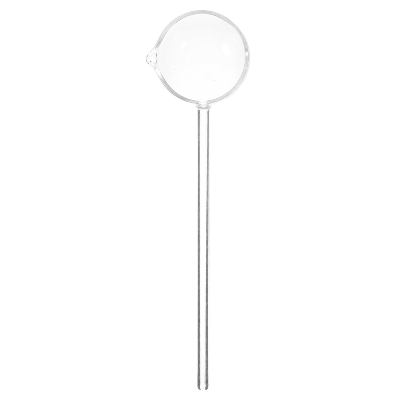 Clear Glass Stirring Spoon Long Handle Teaspoon for Sauces Desserts and Cold Drinks Versatile Mixing Utensil with Angled Mouth for Precise Control Baking and Dining