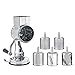 Stainless Steel Cheese Grater Rotary Chopper - MASTER FENG 5 Blades Included Kitchen Vegetable Shredder Salad Slicer, Multi-Use Hand Cutter Graters for Nut, Potato