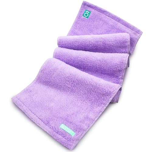 Eco Friendly Gym Towel for Working Out – Soft and Absorbent Cotton Exercise Towel – No Synthetic Microfibers or Plastics – Sweat Towel for Gym, Fitness, Sports, Yoga – Lavender – 1 Pc
