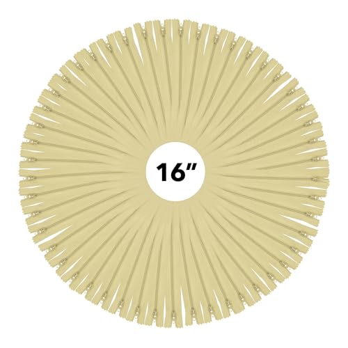 Image of Mandala Crafts 80 PCs Beige Closed-End 16 Inches Nylon Zippers for Sewing