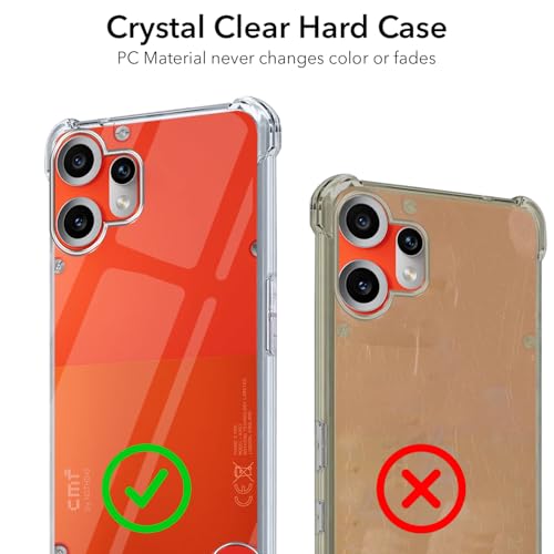 Image of Jkobi Shockproof Crystal-Clear Back Cover for Nothing CMF Phone 2 Pro (Anti Yellow Case | Drop & Camera Protection | Hard Polycarbonate)
