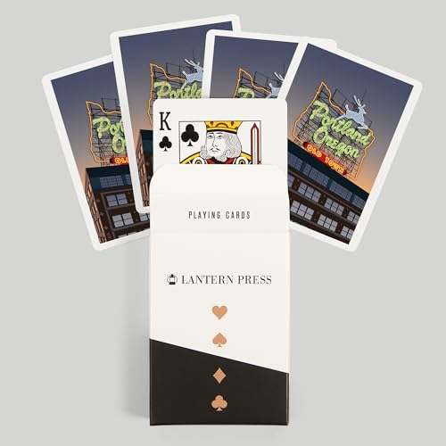 Lantern Press Portland, Oregon, 52 cartas para póker miniatura 6