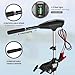 55lb Thrust Trolling Motor 8 Speed Electric Outboard Motor Kayak Motor with Adjustment 6-inch Extendable Handle, 30'' Shaft Length, LED Indicator, Transom Mounted for Kayak, Fishing Boat(Black)
