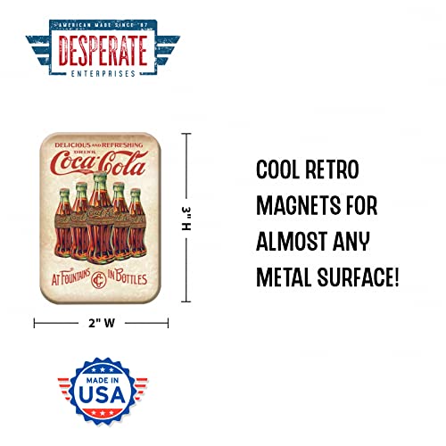 Imán Retro Rectangular Coca-Cola 5 Botellas miniatura 2