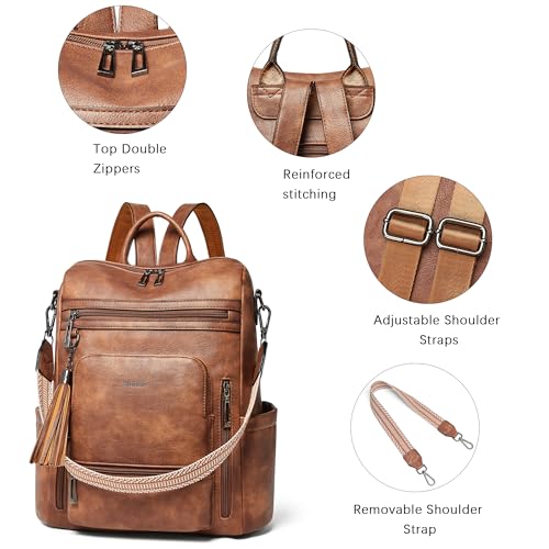 Shrrie Vegan Leather Laptop Backpack
