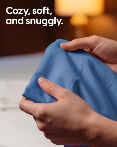 Image of Sleepy Town Twin Size Bed Sheets - 3 Piece - Twin Sheet Set - Extra Soft, Comfy & Cooling - Easy Care - Shrinkage, Wrinkle & Fade Resistant - Brushed Microfiber - Deep Pocket Bed Sheets (Royal Blue)