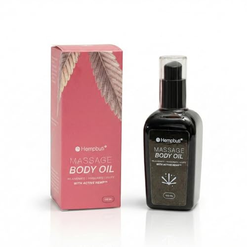 Image of Massage Body Oil - 100 ML | 100% Plant Based Cold Pressed Hemp Seed Oil, Jojoba Oil & Tomar Seed Oil | Relief For Body Stiffness, Muscle Recovery, Better Sleep, Post-Delivery care, Stress Relief & Aromatherapy
