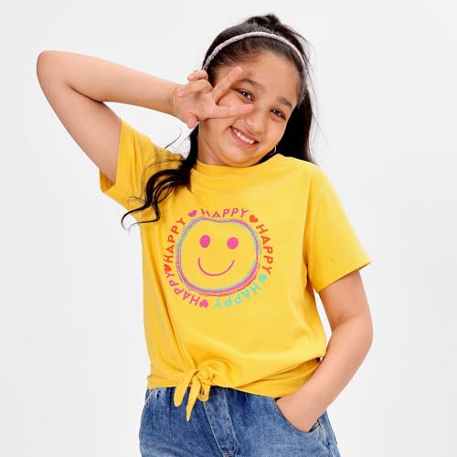 Image of BONKIDS Girls Tshirt (BON9469 10-11Y) Yellow