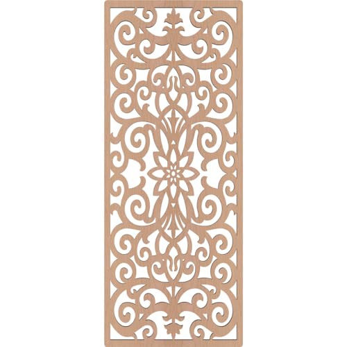Image of Buel Decorative Pierced Fretwork Wood Wall Panels, 11 3 /8 inchW x 29 3 /8 inchH x 3 /8 inchT, Alder