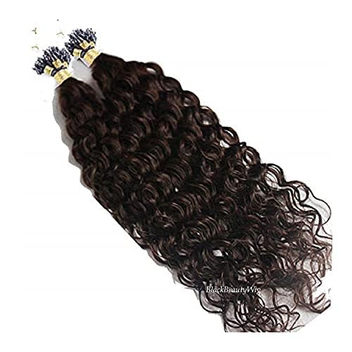 Miniatura 2 de Extensión de cabello humano con micro anillo de bucle profundo, cabello Remy brasileño preunido, micro cuentas, micro enlaces, extensiones de