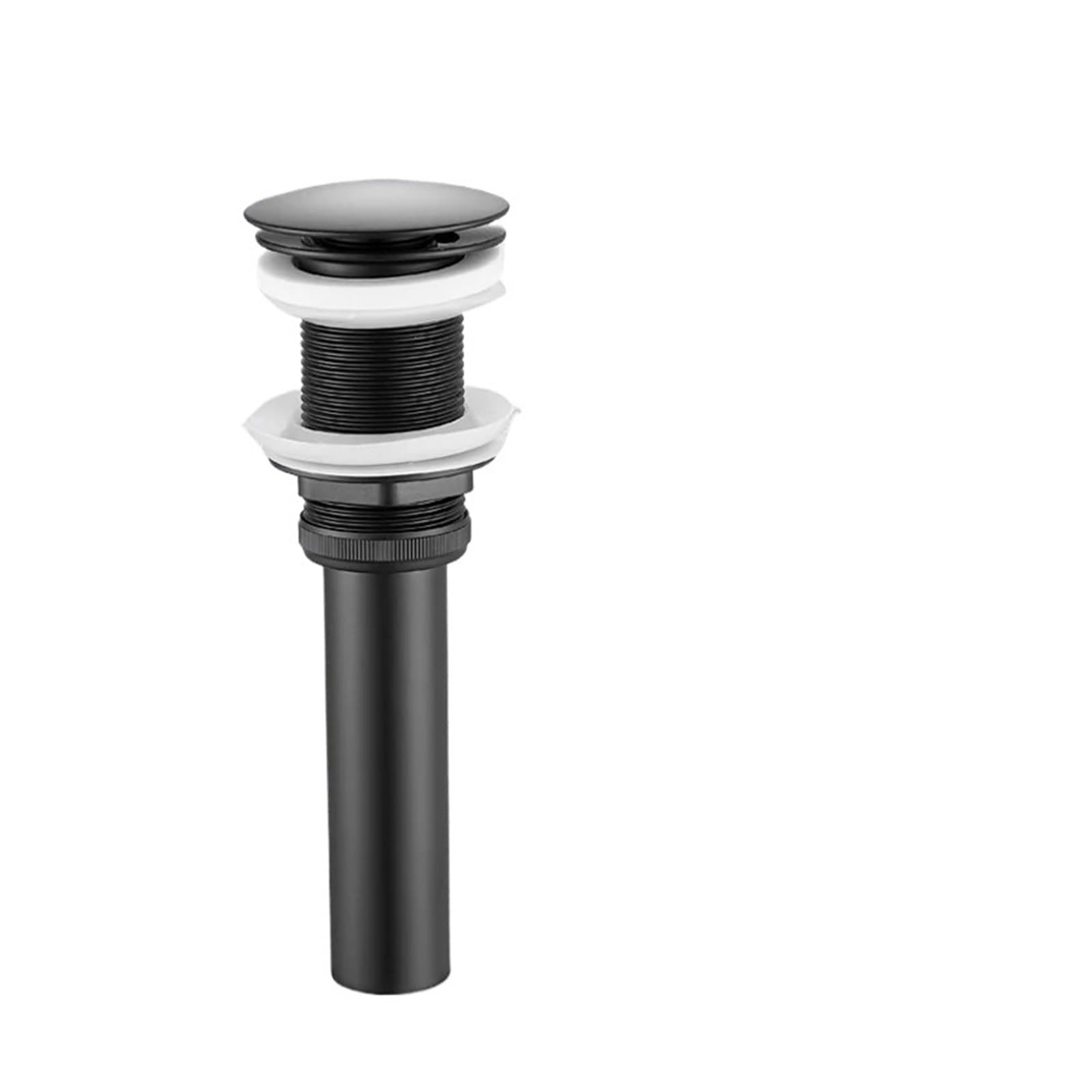 Bathroom Brass Basin Sink Pop Up Drain Lavatory Water Let Vanity Sink Waste Stopper Drainer Black Gold Washbasin Bounce Filter(Black no Overflow A)