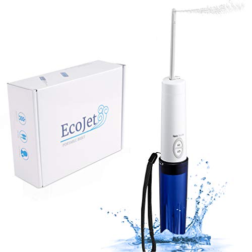 ECOJET Portable Bidet - Ecofriendly Hygienic Anal Health Washlet Shower Silent Electric Motor, USB Rechargeable, Hand-Held, Includes Carrying Pouch, USB Cable, Wrist Strap, Water Bottle Adapter