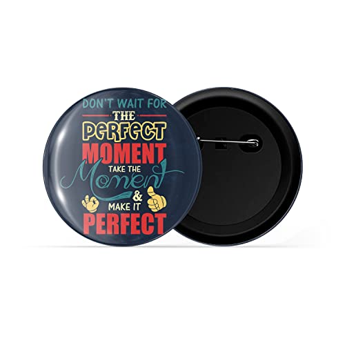 Image of dhcrafts Pin Badges Multicolor Positive Glossy Finish Design Pack of 1 (58mm)