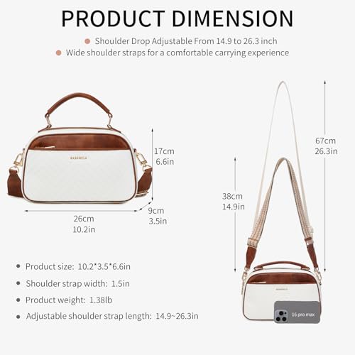 Vegan Leather Satchel Purses for Women, Handmade Top Handle Crossbody Bag, Brown Shoulder Handbags with Adjustable Strap3