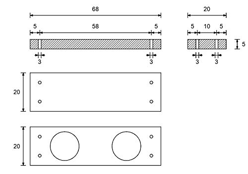 Contatto Magnetico Ultrapiatto Plastica