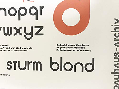 額装品/Universal Alfabet（バウハウス）BAUHAUS UNIVERSAL-ALFABET von Herbert Bayer バウハウス出身で画家