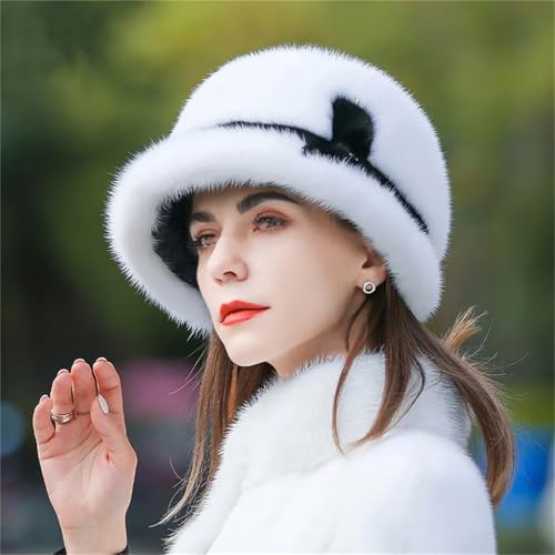 Mkjuuior Beanie for Girls Soft Thickened Beret Ladies Hat Elegant Winter Outdoor Windproof Warm Hat White-Black steampunk buy now online Mkjuuior Beanie for Girls Soft Thickened Beret Ladies Hat Elegant Winter Outdoor Windproof Warm Hat White-Black steampunk buy now online