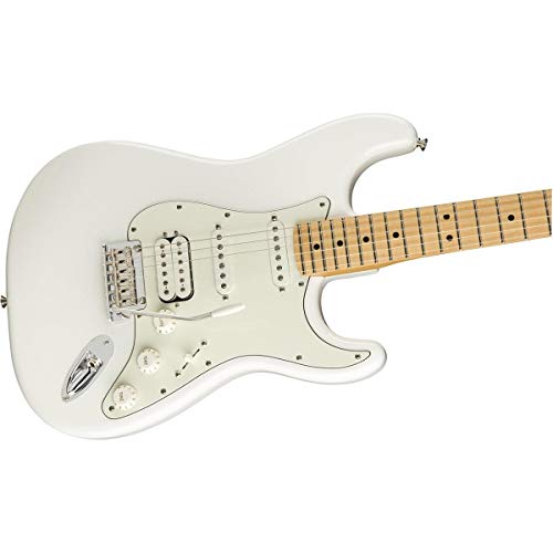 Image of Fender Electric Guitar Mexican Player Series Stratocaster HSS Maple PWT 0144522515 White