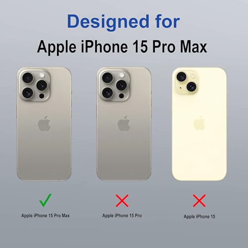 Image of amazon basics Back Case Cover for iPhone 15 Pro Max | Magnetic Case with Built-in Metal Ring | Supports Mag-Safe Charger, Wallet & Car Mount | Shockproof Hybrid PC + TPU | Blue