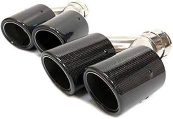 DAD マフラーカッター　2本出し　2セット　1セットでも購入可 Amazon | 汎用 90パイ ステンレス カーボン マフラーカッター 2