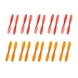 20PCS RC Toy Propeller 55mm 2-Blades CW CCW Propeller for RC Toy DIY Model Toy Parts (Red,Orange)