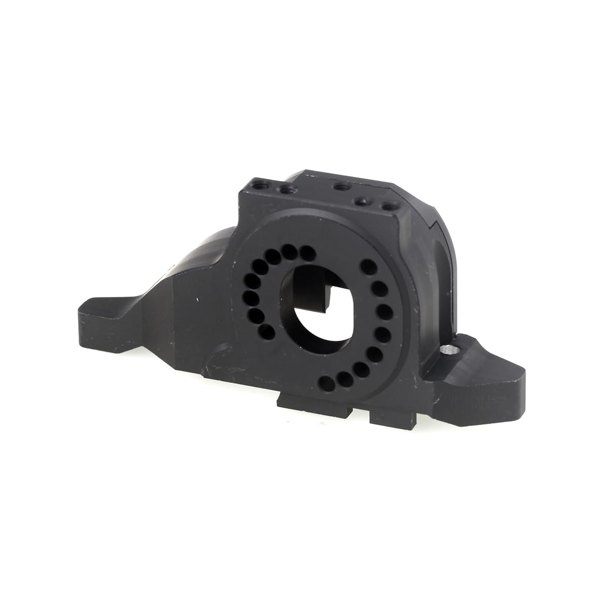 LCX 1/10th RC Crawler Car CNC Aluminum Motor Mount Upper Spur Gear Cover Transmission Housing Lower Gear Cover Set for TRX4 TRX6, Upgrades Parts Accessories (Motor Mount Set)