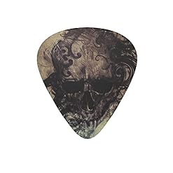 Lot de 12 médiators pour guitare électrique et acoustique Motif tête de mort - Les Beatles, Paul McCartney, John Lennon, RIngo Starr, George Harrison