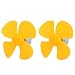 Aexit DC 12V Electrical equipment 0.04A 9200RPM Strong Force Motor 4-Vane Yellow Propeller 80mmx2mm 2pcs