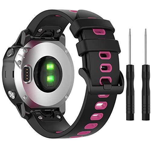 Compatible with Garmin Fenix 6S Sapphire Watch Bands, Fenix 5S Bands, 20mm Quickfit Silicone Replacement Band Straps Wristband Bracelet Fit for Garmin Fenix 5S Plus, Fenix 6S Pro (Hot)