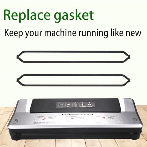 ziHenryDa 6 Pack Foam Replacement Gaskets compatible with Bonsenkitchen Vacuum Sealer Machine,Replacement Gaskets for Bonsenkitchen Vacuum Sealer Machine VS2100(12.9 in x 1.2 inc x 0.85 in) - Thumbnail 2