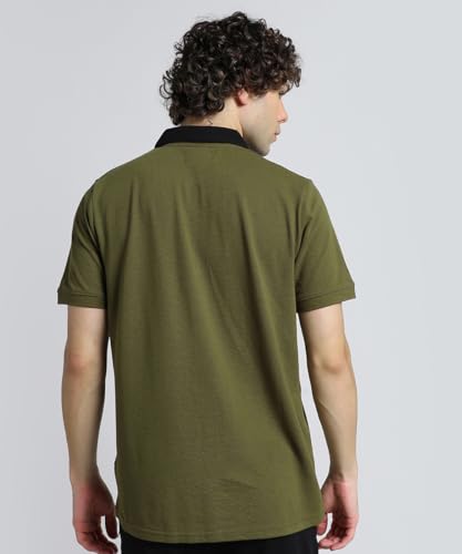Image of Puma Men Cotton Solid Regular Fit Polo T-Shirt for Both Sporty Outings and Casual Daywear