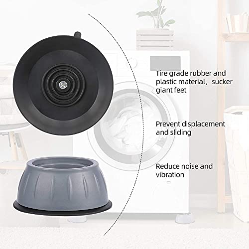 Anti Vibration Pads for Washing Machine and Dryer, Shock and Noise Cancelling Washing Machine Support Foot Pads Stabilizer Feet Pads Heightening Pads - Image 7