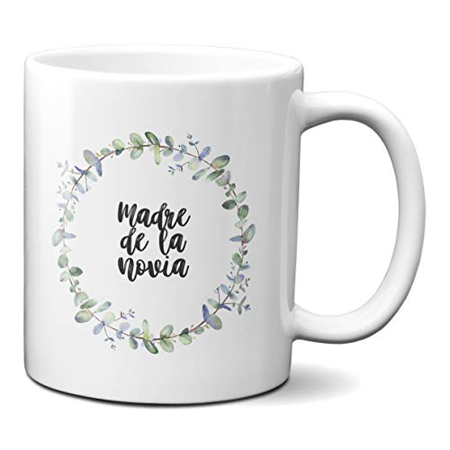 Taza Desayuno Madre de la Novia Boda Regalo Detalle Novios Pareja Casados Ceramica 330 mL