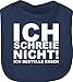 Shirtracer Statement Sprüche Baby - Ich schreie nicht, ich bestelle Essen! - Unisize - Navy Blau - baby erstausstattung - BZ12 - Baby Lätzchen Baumwolle