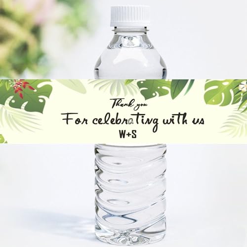 50-100pcs Custom Water Bottle Labels,Personalized Water Bottle Wraps,Custom Logo tickers,Wedding Water Bottles Labels,Business Bottles Stickers,Wedding Monogram (8 * 2 inch Sticker)