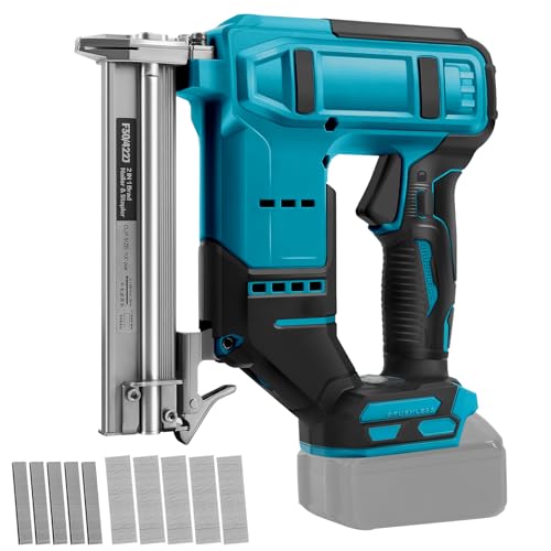 Cloueuse sans fil compatible avec batterie Makita 18 V (sans batterie), agrafeuse électrique sans balais 18 GA avec 500 clous et 500 agrafes, pistolet à clouer sans fil à 2 modes pour tapisserie
