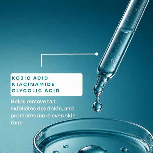 Image of Kitcoz Detan Body Wash with 2% Glycolic Acid, 2% Kojic Acid, 2% Arbutin & 5% Niacinamide to Fight Sun Damage, Body Tan & Pigmentation - Suitable for All Skin Types (250ml)