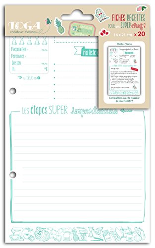 Toga SU75 - Set di 20 ricariche di schede con