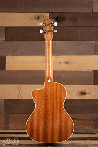 Image of Cordoba 15TM-CE Tenor Ukulele - Acoustic-Electric Cutaway Uke, Hand Crafted with Mahogany Top, Back & Sides, Authentic Abalone Rosette, Satin Edge Burst Finish & Premium Italian Aquila Strings