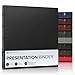 Gallery Leather Presentation Binder 1.25" Hubbed Spine Freeport Black