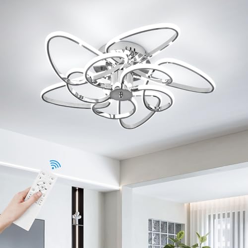 Lampe à plafond LED réglable 3000K-6000K design chromé