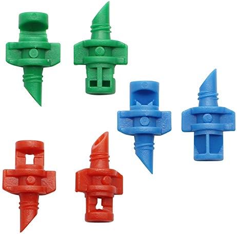 Botanical Garden Lawn Nozzle Garden Sprinkler 90/180/360 Angle Simple Refraction Nozzle Sprinkler Agriculture Fruit Tree Irrigation Mist Sprayer 500 Pcs (Color : Red)